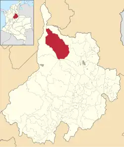 Location of the municipality and town of Sabana de Torres in the Santander Department of Colombia.