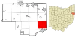 Location of St. Clair Township in Columbiana County