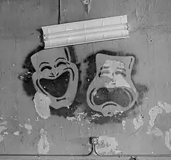 Comedy and tragedy masks from the Princess Theatre, Decatur, AL