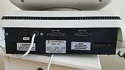 Rear of Commodore 8032-SK showing IEEE 488 port