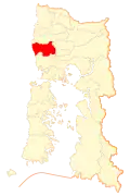 Map of Fresia commune in Los Lagos Region