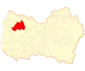 Map of La Estrella commune in O'Higgins Region