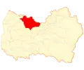 Map of Las Cabras commune in the O'Higgins Region