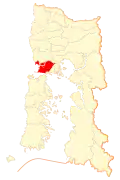 Location of Maullín commune in Los Lagos Region
