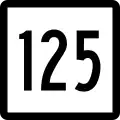 Route 125 marker