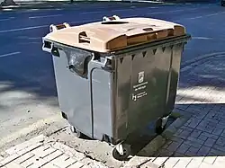 Recycle bin in Málaga, Spain