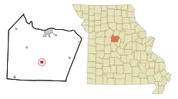 Location of Bunceton, Missouri