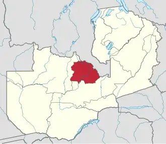 Map of the Copperbelt Province