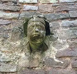 ...and a carved corbel head.