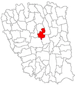 Location in Galați County