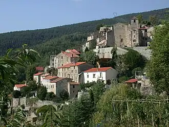 A general view of the village of Corsavy