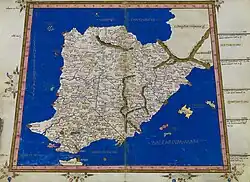 2nd Map of Europe Hispania Tarraconensis, Baetica, and Lusitania