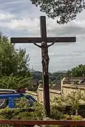 Crucifix with in the church grounds