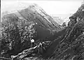 Cutting a hill during the construction of the Okaihau Branch in 1911