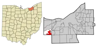 Location in Cuyahoga County, Ohio
