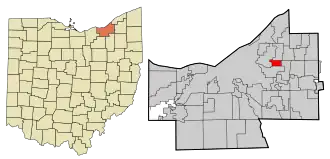 Location in Cuyahoga County, Ohio