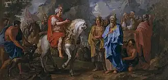Cyrus interrogeant le roi d'Arménie (Cyrus questioning the king of Armenia), Noël Coypel. Museum of Grenoble
