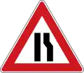 A 6b: Road narrows from the right side