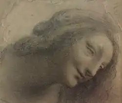 A faithful copy of the drawing, with the addition of the character's neck.