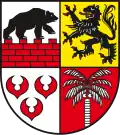 The coat of arms of Anhalt-Bitterfeld, Saxony-Anhalt