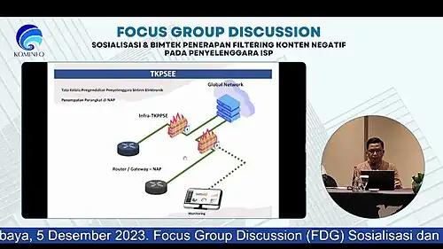 Kominfo official sharing how DPI implementation is implemented on Indonesia