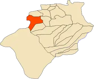 Location of Erg Ferradj commune within Béchar Province
