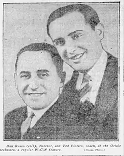 Russo (left) with Fiorito in 1924 as the Oriole Orchestra.