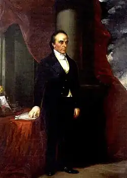 Portrait of Daniel Webster by Albert Gallatin Hoit, "which hung for years in the Revere House, Boston."[6]