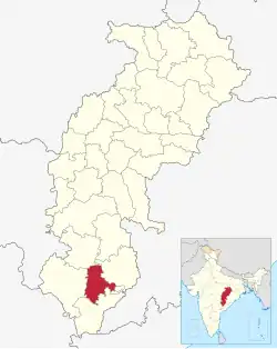 Location in Chhattisgarh
