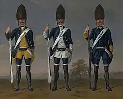 Grenadiers, Infantry Regiment Nyhs, Infantry Battalion Schwartzburg-Sonderhausen and Infantry Regiment During
