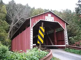Davis Covered Bridge over the North Branch of Roaring Creek in the township
