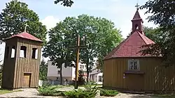 General view of the church and bell tower from the west