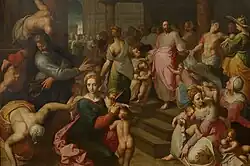 Let the Little Children Come to Me by Jacob de Backer. Late 16th century