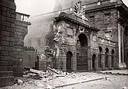 Aftermath of the bombarment on the Four Courts