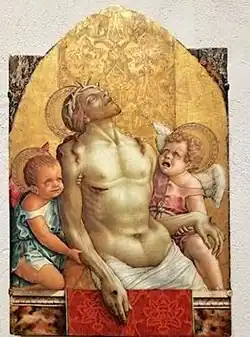 Dead Christ Supported by Two Angels, c. 1472, Carlo Crivelli (Philadelphia Museum of Art)