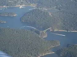 Aerial view of the bridge