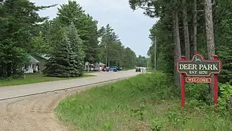 Looking north along County Road 407
