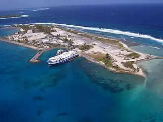 Delta Mariner docked at Meck Island, 2009
