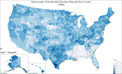 Democratic presidential election results by county