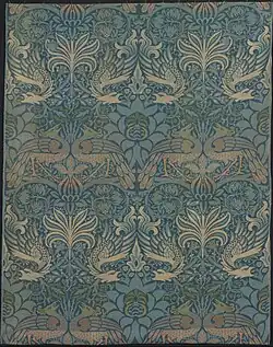 Peacock and Dragon design, woven wool (1878) (Art Institute of Chicago)
