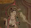Bodhisattva painting at Dun Huang in the "1000 Buddha cave" (cave 17)