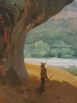 Detail in painting of Cardon cactus