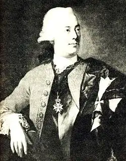 Detlev Carl von Einsiedel, by Anton Graff