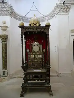 patriarchal throne of the Syriac Patriarch of Antioch in Mor Hananyo monastery turkey, it was made during the 6th century