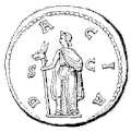 Depiction of Dacia on Decius coin 250 AD