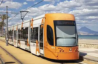 Tram close to Muchavista Beach.