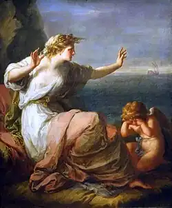 Ariadne left by Theseus (before 1782), oil on canvas, 88 x 70.5&nbsp;cm., Gemäldegalerie Alte Meister, Dresden