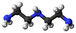Ball and stick model of diethylenetriamine