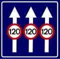 Different speed limitations in several roads