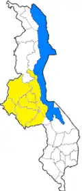 Location of the diocese within Malawi
